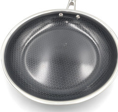 HexClad 10″ FRYING PAN with LID 10-Inch 10 Hybrid Non-Stick -Used Good Condition