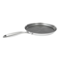 10-Inch Stainless Steel Non-Stick Crepe Pan with Flat Design for Easy Cooking