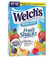 Welch’s, Made With Real Fruit Fruit Snacks, Mixed Fruit, 0.8 oz, 40 Count