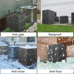 Waterproof Air Conditioner Cover Heavy Duty Central AC Outdoor Protector Square