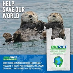 Biorift 1000ct Large T-Shirt Bags | Durable Grocery Shopping Bags | Made in USA