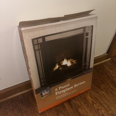 Katie Brown Simply At Meijer 3 Panel Fireplace Screen Modern Home Decor Open Box
