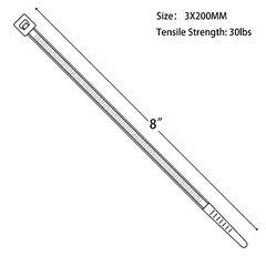 Heavy Duty Zip Ties 14.5″ 12″ 8″ UV Resistant Nylon Cable Ties Cord 120/50/30lbs