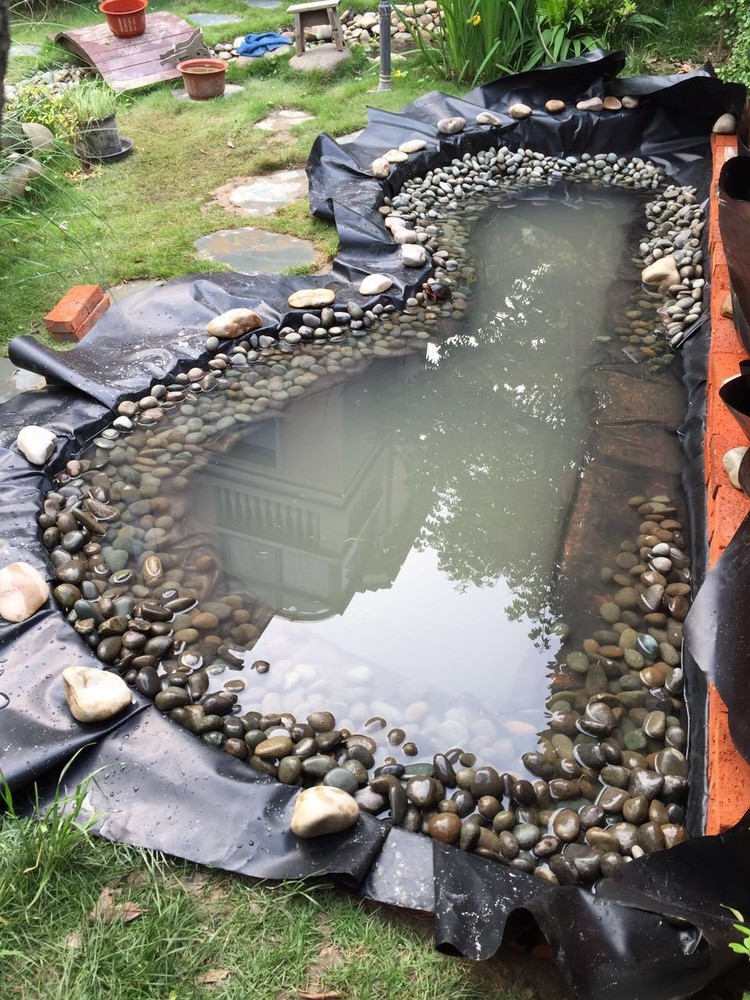 Pond Liner Pond Liners 13x13FT 20 Mil Waterproof Durable Black Fish Pond Liner