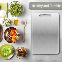 Titanium Cutting Board 100% Pure Non-Stick Double-Sided 11×15.5″ in for Kitchen