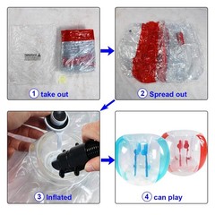 2 Pack Inflatable Bumper Balls for Adults (4ft/1.2m) 48inch, 47″ Red +Blue