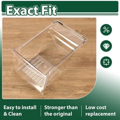 Clear Crisper Drawer Compatible with Frigidaire Refrigerator 240337103 PS429854