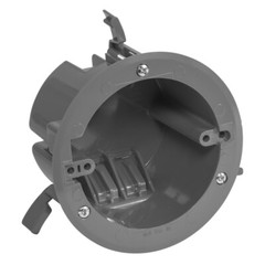 Electrical Box, 4.4 in W, 4.4 in D, 2.7 in H, 1-Gang, Polycarbonate, Gray
