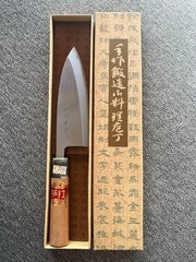 Tosa Deba Knife 17cm Unused w/Box Hand-Cast Traditional Japanese Chef Knife