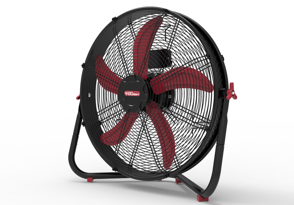 Hyper Tough Sealed Motor Drum Fan with Wall Mount, 20″, Black/Red – Portable