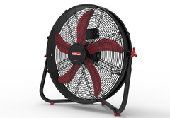 Hyper Tough Sealed Motor Drum Fan with Wall Mount, 20″, Black/Red – Portable