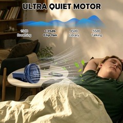 Rechargeable Magnetic Golf Cart Clip-On Fan Portable 3-Speed Mini Cooling Fans