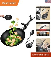13-Inch Carbon Steel Wok Pan – Non-Stick Cookware with Ergonomic Handle
