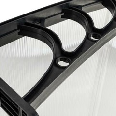 Window Awning Front Door Eaves Canopy Polycarbonate Roof Cover 40” /80”/120”