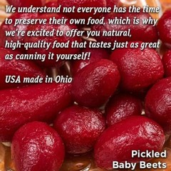 Amish Wedding Pickled Baby Beets Ready to Eat USA Made 32 Oz Glass Jar