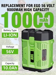 Upgraded 10Ah 7.5 Lithium-ion Battery For EGO 56V 56 Volt BA5600T BA4200 BA2800