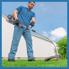 LawnMaster NPTGCP2517B No-Pull Gas String Trimmer with Electric Start 25cc
