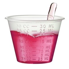 30ml 1oz Graduated Medicine Cups | Lipped Rim Measuring Cups w. Oz ML Tbsp Dram
