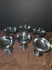 Vintage Létang Rémy Stainless Steel Dessert Cups Set of 6 France 1970 Inox 18/10