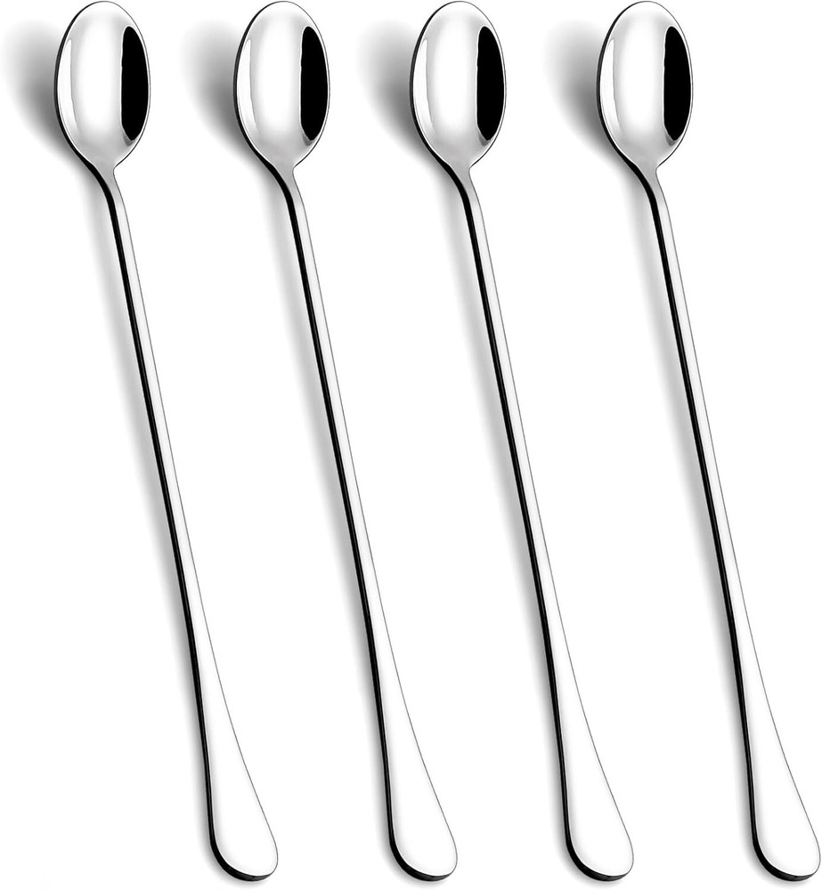 9.5-Inch Long Handle Spoon, Ice Tea Spoons, Ice Cream Spoon, Long Coffee Spoons,