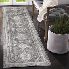 Area Rugs 2×12, Non Slip Hallway Runner Rug, Machine Washable Low Pile Retro …