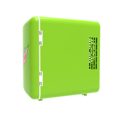 Green Red Mountain Mtn Dew Soda Mini Fridge Compact Personal Refrigerator Retro