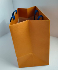 LOUIS VUITTON 8.5” x 7” X 4.5” Authentic Paper Shopping Tote Bag Small Orange