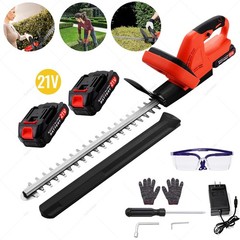 22Inch Cordless Hedge Trimmer Cordless Electric Hedge Trimmer w/2* 21V Battery