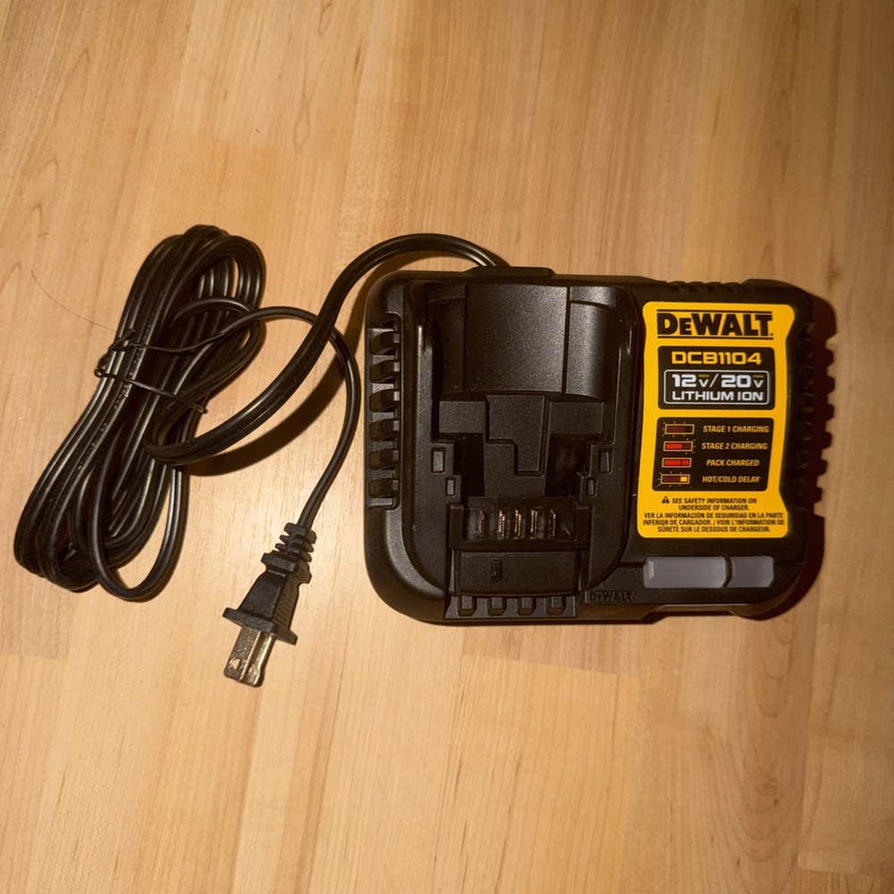 DeWalt 4 Amp Battery Charger 12V & 20V Volt MAX Li Ion Model DCB1104