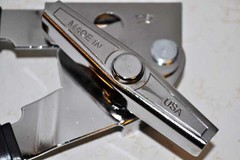 EZ DUZ IT Made in the USA Manual CAN OPENER w/ ORANGE Grips AMERICAN Made