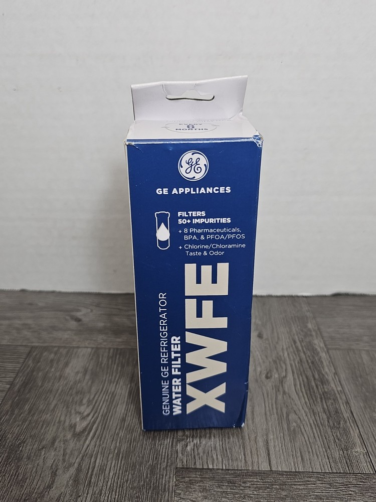 GE XWFE Refrigerator Water Filter, Certified To Reduce 50+ Impurities, Sealed