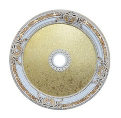 36″ ROUND CHANDELIER CEILING MEDALLION GOLD FLORAL FOYER DINING ROOM KITCHEN