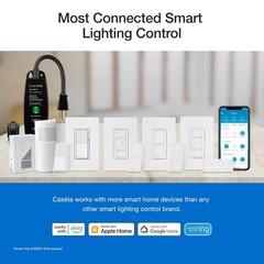 Smart Dimmer Switch LED 150W Single-Pole 3-Way No Neutral Required White