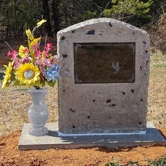 Cemetery Memorial Flower Vase with Drain Holes, 2 Pack, 9.8 in