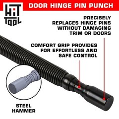 HIT Tool Door Hinge Punch & Steel Hammer Combination Hammerless Spring Tool