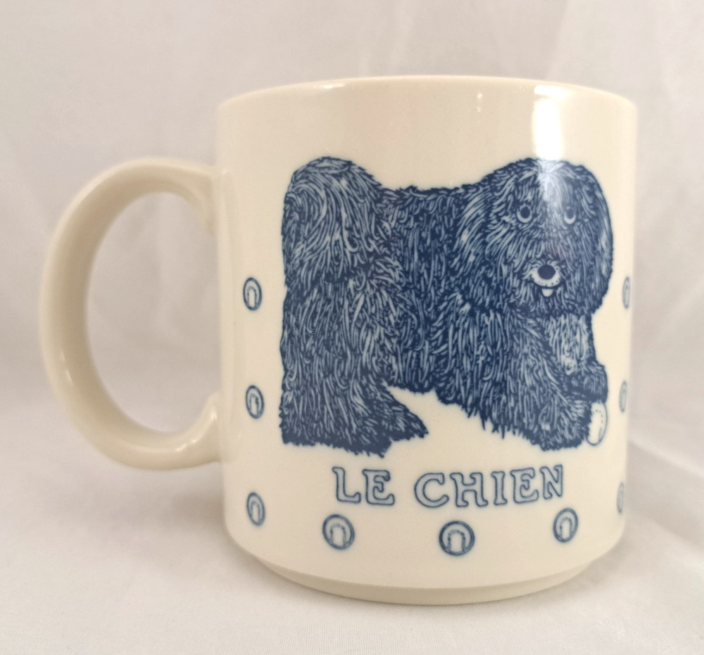 Taylor & NG LE CHIEN The Dog 3.5” High Ceramic Coffee Mug 1984