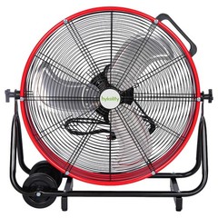 hykolity 24IN 8100 CFM High Velocity Industrial Drum Fan, 3-Speed Heavy Duty Red