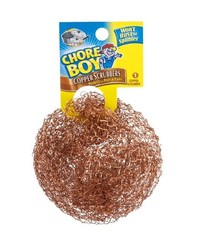 3 Chore Boy Copper Scrubbers Scouring Pad, 100% Pure Copper Steelwool NEW