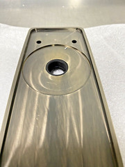 Baldwin ROSE-9.8IN HLF DUMMY 050, R047.050.IDM Single Dummy Rose, Antique Brass