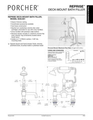 Porcher Reprise Deck Mount Tub Filler, Polished Nickel, # 5535.901 – FOR PARTS