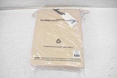 HOMMEY Queen Fitted Sheet Beige Coconut Contemporary Adults Biodegradable Bag