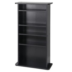 Shelf Multimedia Storage Cabinet Organizer Movie Tower Stand CD DVD Media Rack