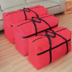 Moisture-Proof Extra-Large Storage Bag 45Gal/170L – Red Tarp with Double Zipper