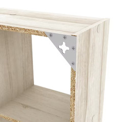 16.34 In. H X 23.98 In. W X 6.02 In. D Bleached Walnut Wood Mini 6-Cube Storage