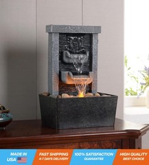 Home Décor 10.3 in Indoor Waterfall Fountain Relaxation High Pressure Water…