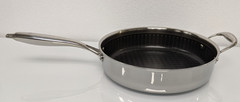 Hell’s Kitchen Hybrid Tri-Clad 4 Qt Sauté Pan w/ Lid | Nonstick PFAS-Free Used