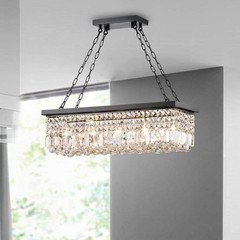 GREENVILLE SIGNATURE Torrione 5-Light Black Chandelier w/ Crystal Accents