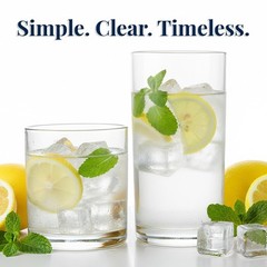 Classic Clear Plastic Reusable Drinking Glasses (Set of 8) 12Oz Rocks & 16Oz Wat