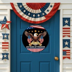 250 Anniversary American Door Sign 4th of July US 250 Years of Freedom 1776-2026