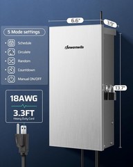 DEWENWILS 300W Wi-Fi Low Voltage Landscape Transformer with 3 Zones, 120V AC